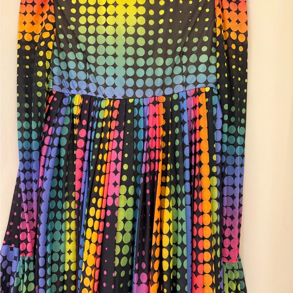 Multicolor Long Sleeve Maxi Dress - Picture 4 of 15